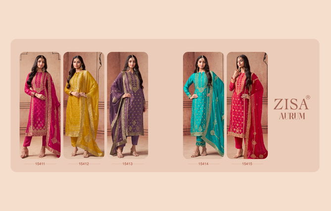 Aurum By Zisa Pure Weaving jacquard Salwar Kameez Wholesale Shop In Surat